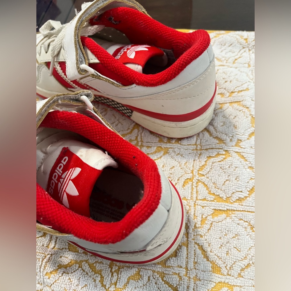 Adidas Women's Originals Forum 84 low sneakers in white and red Sneakers 6.5 - Picture 4 of 6